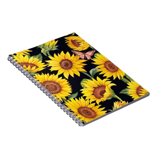 Mooie zonnebloemen notitieboek (Rechterzijde)