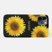 Mooie zonnebloemen op Black Hoesje-Mate iPhone Cas Case-Mate iPhone Case (Achterkant (horizontaal))