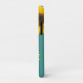 Mooie zonnebloemen op turquoise Case-Mate iPhone case (Achterkant/links)