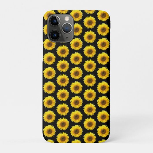 Mooie zonnebloemen op zwart Case-Mate iPhone case (Achterkant)
