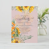 Mooie zonnebloemen Pampas Grass Wedding (Staand voorkant)