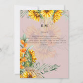 Mooie zonnebloemen Pampas Grass Wedding (Achterkant)