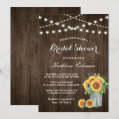 Mooie zonnebloemen Rustisch Vrijgezellenfeest Kaart (Voorkant / Achterkant)