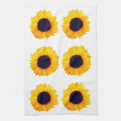 Mooie Zonnebloemen Sinaasappel Zwart Geel 4Nina Theedoek (Verticaal)