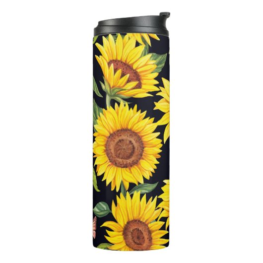 Mooie zonnebloemen thermosbeker (Gedraaid links)