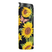 Mooie zonnebloemen thermosbeker (Geroteerd rechts)