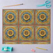 Mooie Zonnebloemen Trendy Collectie Tissuepapier (Craft)