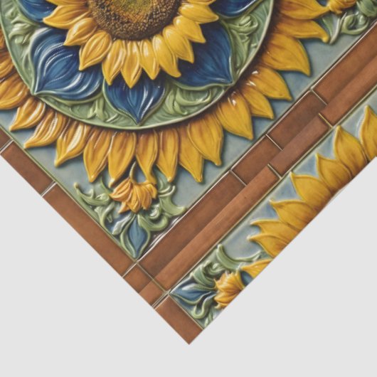 Mooie Zonnebloemen Trendy Collectie Tissuepapier (Detail)