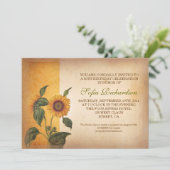 Mooie Zonnebloemen Verjaardagsuitnodigingen Kaart (Staand voorkant)