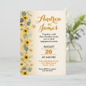 Mooie Zonnebloemen Verloofdagsfeest Kaart (Staand voorkant)