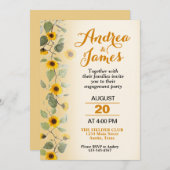 Mooie Zonnebloemen Verloofdagsfeest Kaart (Voorkant / Achterkant)