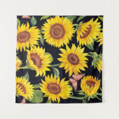 Mooie zonnebloemen wandkleed (Voorkant (horizontaal))