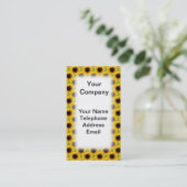 Mooie zonnebloempitten visitekaartje (Staand voorkant)