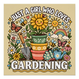 Mooie zonnebloempot cadeau voor vrouwen tuiniers perfect poster