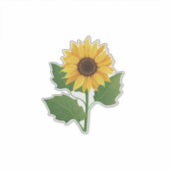 Mooie zonnebloempster sticker (Voorkant)