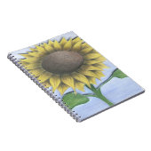 Mooie zonnebloemptekening notitieboek (Rechterzijde)
