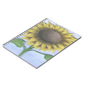 Mooie zonnebloemptekening notitieboek (Linkerzijde)