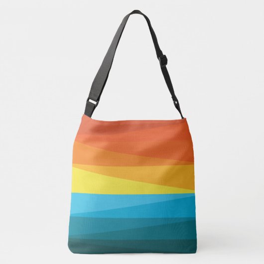 Mooie zonnebrand en Zee golven Crossbody Tas (Achterkant)