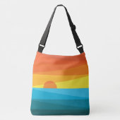 Mooie zonnebrand en Zee golven Crossbody Tas (Voorkant)