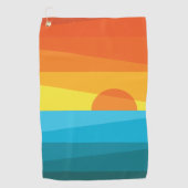 Mooie zonnebrand en Zee golven Golfhanddoek (Voorkant)