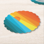 Mooie zonnebrand en Zee golven Kartonnen Onderzetters (Gekanteld)