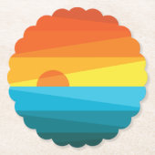 Mooie zonnebrand en Zee golven Kartonnen Onderzetters (Voorkant)