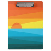 Mooie zonnebrand en Zee golven Klembord (Voorkant)