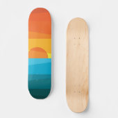 Mooie zonnebrand en Zee golven Persoonlijk Skateboard (Voorkant)