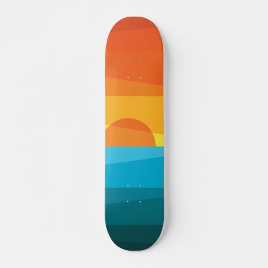 Mooie zonnebrand en Zee golven Persoonlijk Skateboard (Voorkant)