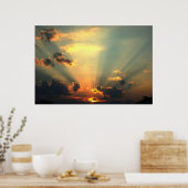 Mooie zonnebrand-Poster Poster (Keuken)