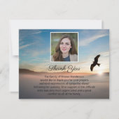 Mooie zonnefoto begrafenis Dank je Kaart (Voorkant)