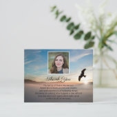 Mooie zonnefoto begrafenis Dank je Kaart (Staand voorkant)