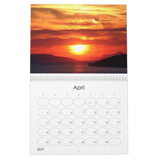 Mooie zonnefoto's kalender (Apr 2027)