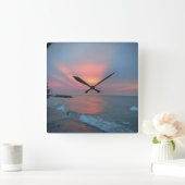 Mooie zonneklok vierkante klok (Huis)