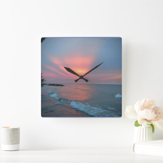 Mooie zonneklok vierkante klok (Huis)