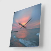 Mooie zonneklok vierkante klok (Hoek)