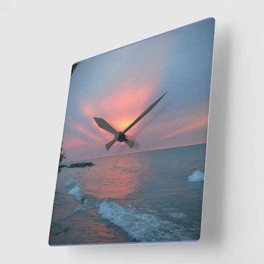 Mooie zonneklok vierkante klok (Hoek)