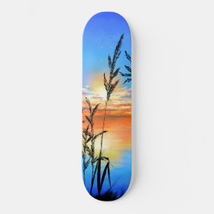 Mooie zonneMeer - Spiegelen - Oorspronkelijk schil Persoonlijk Skateboard
