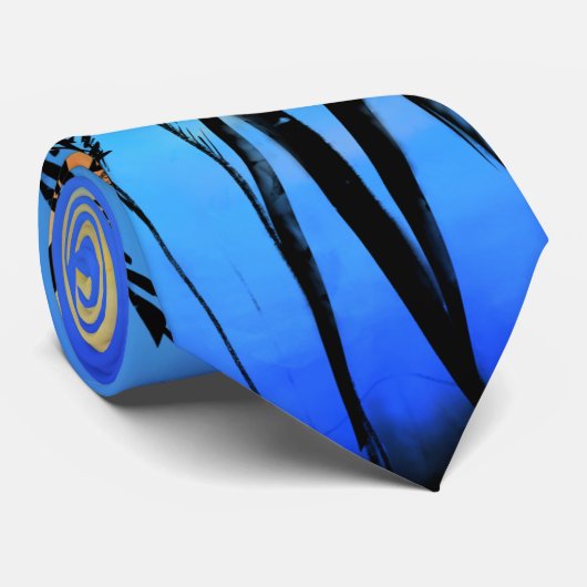 Mooie zonneMeer - Spiegelen - Oorspronkelijk schil Stropdas (Opgerold)