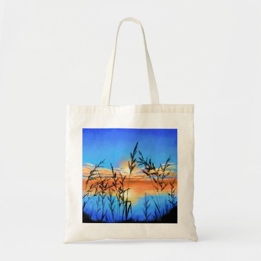 Mooie zonneMeer - Spiegelen - Oorspronkelijk schil Tote Bag (Voorkant)