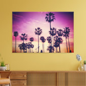 Mooie zonnepalmbuisdop canvas afdruk (Insitu (Woonkamer))
