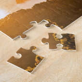 Mooie zonnestische Italiaanse kust Jigzaag Puzzle Legpuzzel (Zijkant)