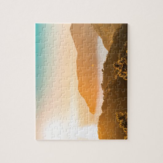 Mooie zonnestische Italiaanse kust Jigzaag Puzzle Legpuzzel (Verticaal)