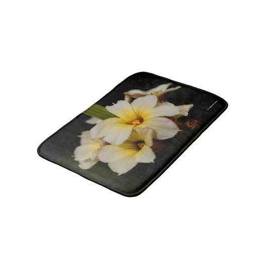 Mooie zonnetjes op zwart badmat (Gekanteld)