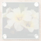 Mooie zonnetjes op zwart glazen onderzetter (Achterkant)