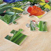 Mooie zonnige dag voor schattige zebra's die op we legpuzzel (Zijkant)