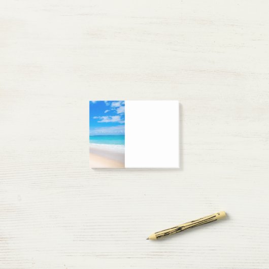 Mooie zonnige tropische strand foto post-it® notes (Op bureau)