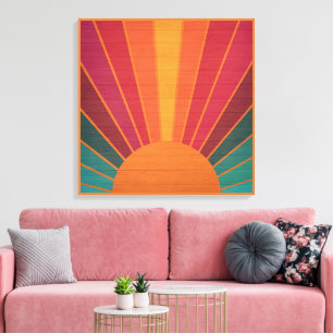 Mooie Zonnige Zonnestralen Zuidwestelijke Volkskun Canvas Afdruk
