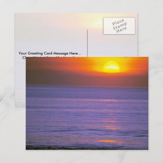 Mooie zonsondergang: Bali, Indonesië Briefkaart (Voorkant / Achterkant)