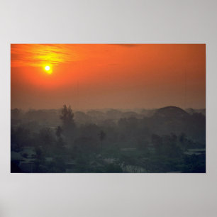Mooie zonsondergang: Bangkok, Thailand Poster